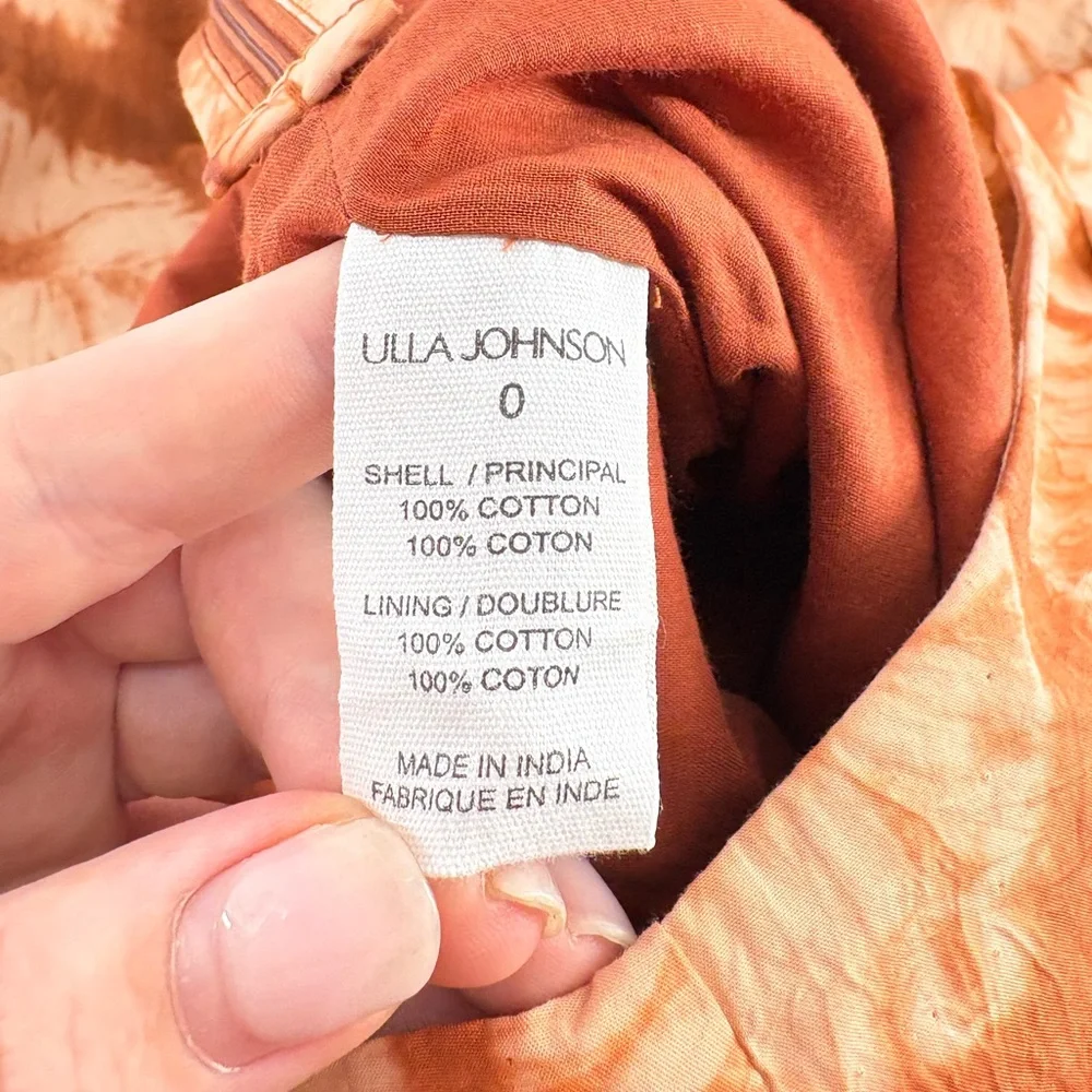 NWT Ulla Johnson Hand Dyed Shibori Skirt in Sequoia